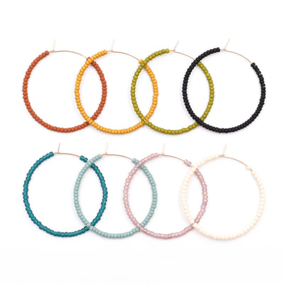 How to Style Solid Seed Bead Hoops