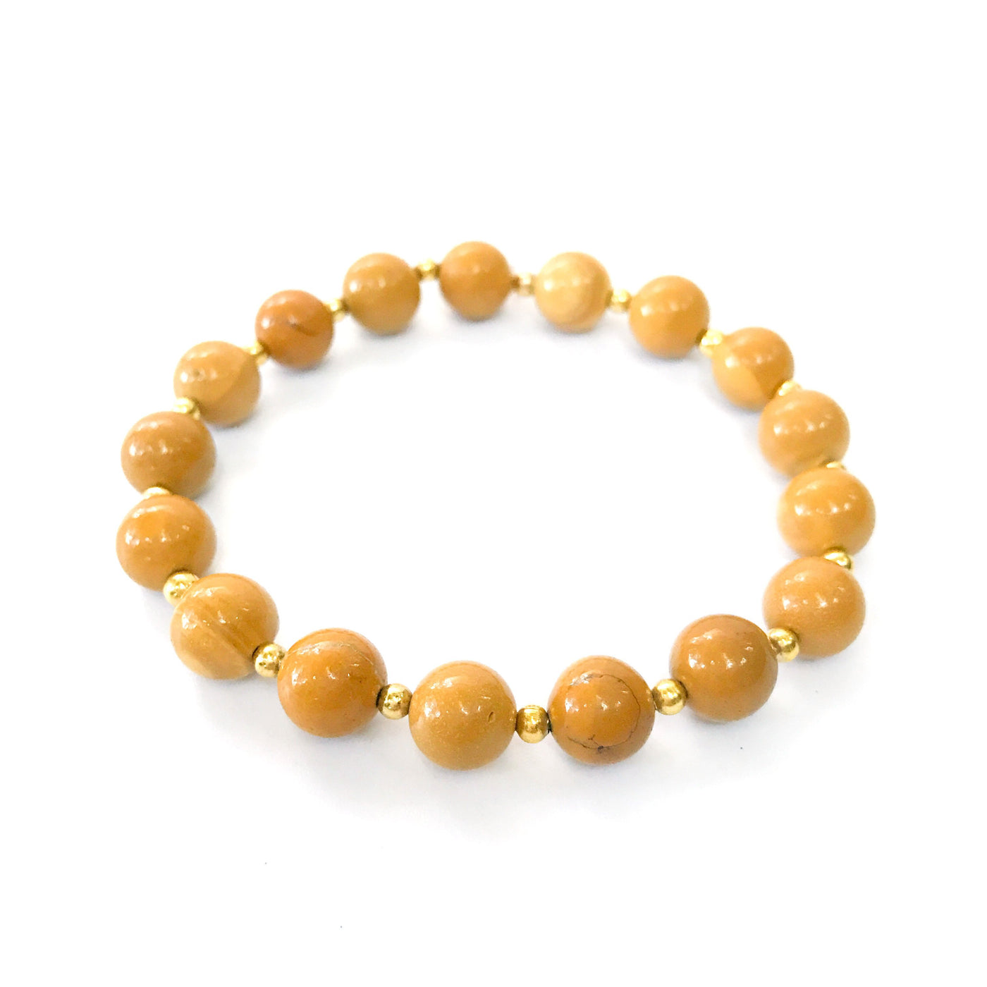 Topaz & Pearl bracelet Gold Mustard Mookaite Stacking Bracelets
