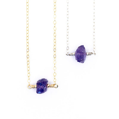 Topaz & Pearl Necklaces Raw Amethyst Necklace