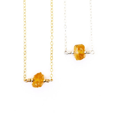 Topaz & Pearl Necklaces Raw Citrine Necklace