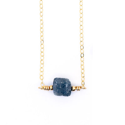 Topaz & Pearl Necklaces Raw Sapphire Necklace