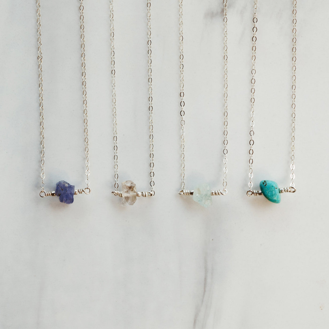 Topaz & Pearl Necklaces Raw Turquoise Necklace